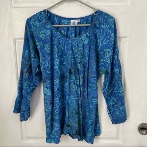 Mexicali Blues batik print hippie boho top Large